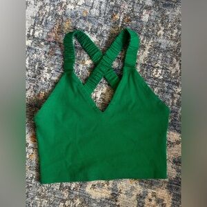 Maeve by Anthropology Women’s Cropped Green Tank Sz Small